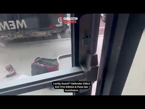 Charleston Locksmith Lockly Guard™ Defender 238LE Exit Trim & Panic Bar Installation