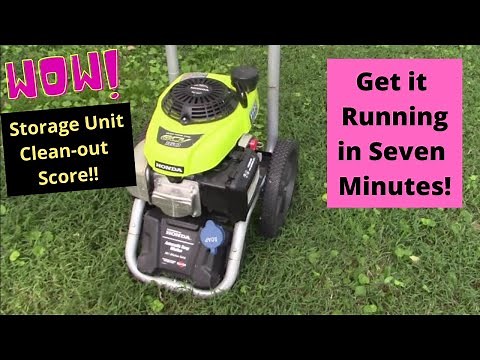How to START a SELDOM-USED and STUBBORN Ryobi PRESSURE WASHER - Honda GCV160