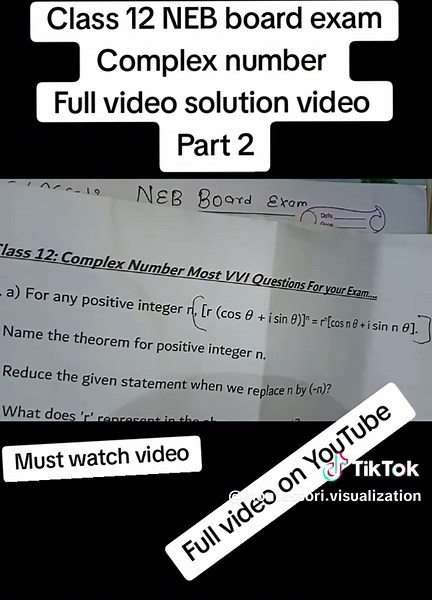 Class XII Complex Numbers - Full Video Solution Part 1