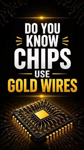 Why Do Chips Use Gold Wires? 🤯 | Gold Wire Bonding Explained #shorts #semiconductor #facts #vlsi