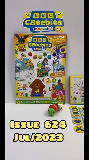 CBeebies Magazine, issue 624, Jul/2023, with Rainbow fun set 🌈🌈🌈