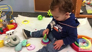 TOOLS: Stacker blocks. ACTIVITY: Stack the blocks on the stick. #funwithkids #kidsactivities | Fun With Kids