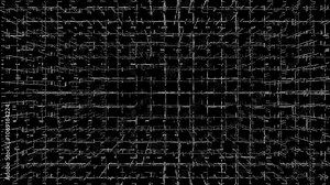 Abstract black paper and vertical horizontal moving dark lines shapes. Abstract grunge old paper shapes animation, pulsating ink scratches and spots old paper scratches