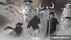 Rocks D. Xebec vs Garp and Roger | Manga Animation on Make a GIF