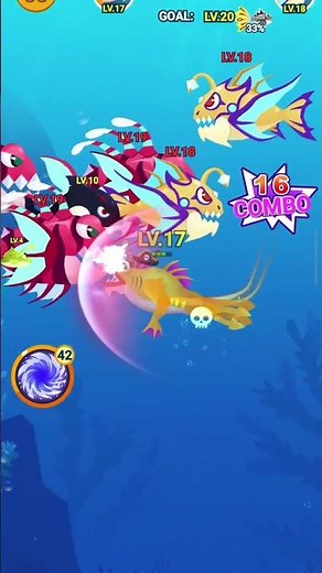 fish game, fish evolution, boss fight, gameplay, survival game, gaming, fish gameplay