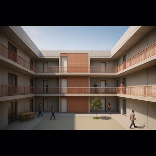 Shweta Arnav Tongaonkar on Instagram: "Designing the Pachpoli Police Station with a material palette that’s honest, low-maintenance and graceful—exposed concrete, terracotta jaali and clean lines. The transition from the technical section to the rendered courtyard captures how the concept transforms into lived space. #architectureindia #indianarchitects #designstudio #architecturaldesign #publicarchitecture #civicarchitecture #minimalarchitecture #brutalistarchitecture #concretedesign #terracott