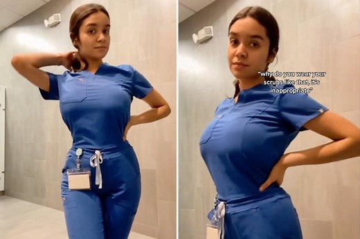 I’m a nurse and people call my scrubs ‘inappropriate’ — but it’s just my body