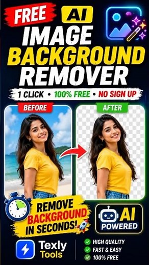 Remove Any Image Background in 1 Click 😱 FREE AI Tool