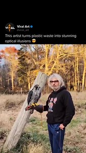 Thomas Deininger is a Rhode Island artist who creates intricate assemblage sculptures using found and discarded materials, turning everyday waste into striking visual stories. His works often form animals like birds or fish that look realistic from afar, but reveal layers of plastic and debris up close, inviting reflection on pollution and environmental impact. Artist: @tdeininger #art #sculpture #artist | Viral Art