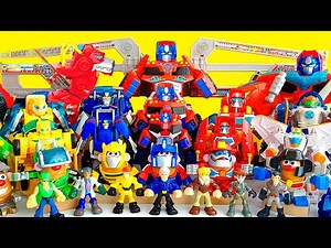 TRANSFORMERS RESCUE BOTS TOYS COLLECTION | PLAYSKOOL HEROES BUMBLEBEE & OPTIMUS PRIME