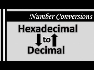 Hexadecimal to decimal | Decimal to hexadecimal | (step-by-step procedure with examples)