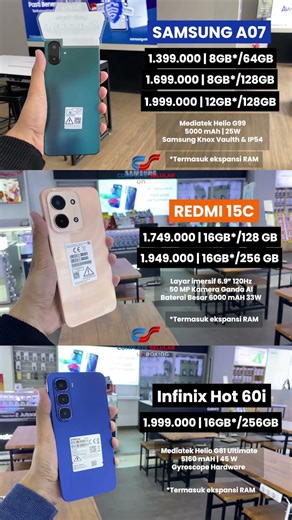 REKOMENDASI HP 1 JUTAAN GAMING & RAM BESAR JANUARI 2026