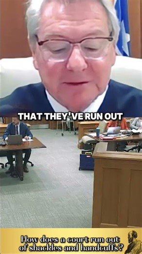 'We ran out of shackles and handcuffs...' -Judge #court #judge #funny