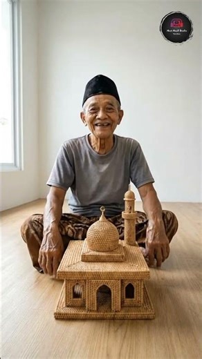 DIY Miniature Mosque from Rattan | Simple, Small, Yet Meaningful 🤍🕌