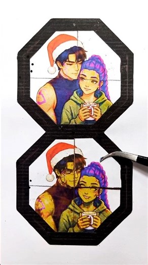 K-pop Jinu x Rumi Normal Vs Horror Zombie Paper Puzzle Solving Game Craft 🤯 #challenge #kpop #game