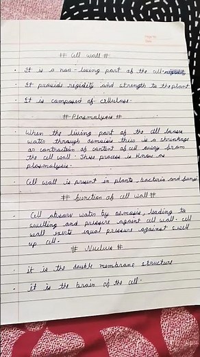 notes of class 9 chapter 5 the fundamental unit of life