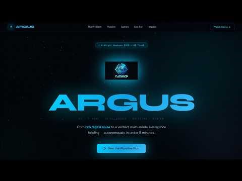 ARGUS – Automating the OSINT Intelligence Lifecycle | Multi-Agent AI System