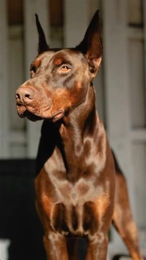 Brown Doberman Pinscher – Power & Loyalty in 30 Seconds! 🔥 #shorts #dobermanpinscher #doberman