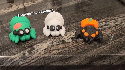 Melissa, Owner, Spooderhood Spiders 🕷️ on Instagram: "The last of the 3 Halloween spiders is now available: Pumpkin the Halloween Spider! 🎃 All 3 are now available separately or save a few bucks and get them as a pack! $12 each or $30 for the 3 pack. Send an email to spooderhoodspiders@gmail.com to place an order."