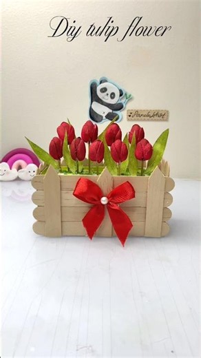 🌹DIY Tulip Flower Craft | Easy Handmade Tulip Tutorial