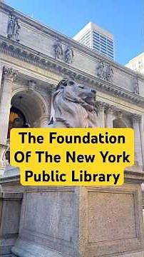 The Foundation of the New York Public Library #nyc #nychistory #didyouknow #history #nypl #library