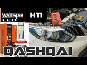 New Led HeadLight Bulbs H11 6500K | Installation and Review on Qashqai [ITA]