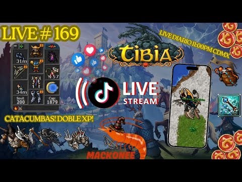 DOBLE XP/SKILL | RP 470+ | FULL CATACUMBAS | PROFIT! | Live #169 #tibia #cipsoft #mmorpg #tbiaglobal