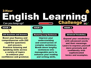 3-Hour English Learning Challenge: Can You Keep Up?