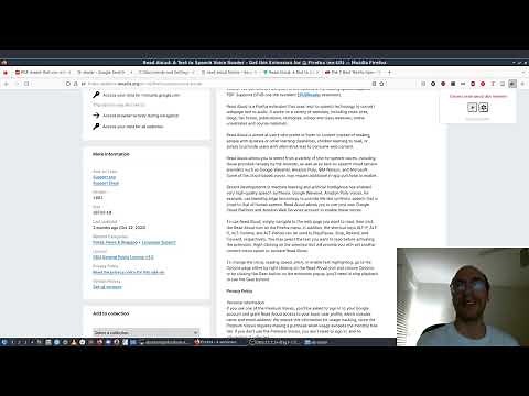Read Aloud text to speech extension for Mozilla Firefox
