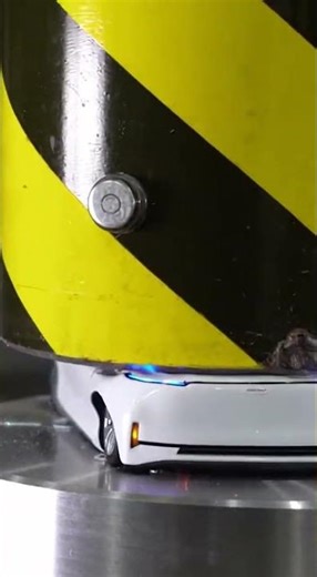 Self-Driving Mini Robot Car vs Hydraulic Press! 😱 Futuristic Autonomous Crush Destruction
