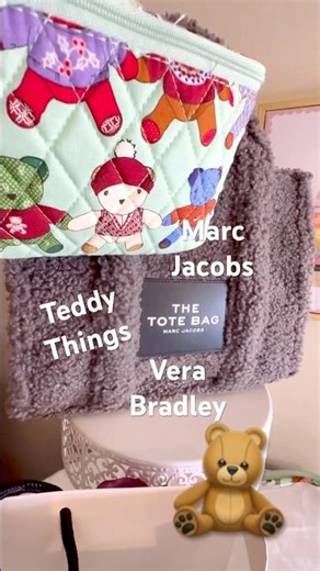 TEDDY THINGS MARC JACOBS TEDDY MEDIUM TOTE VERA BRADLEY TOASTIE TEDDIES COSMETIC POUCH SET #teddy