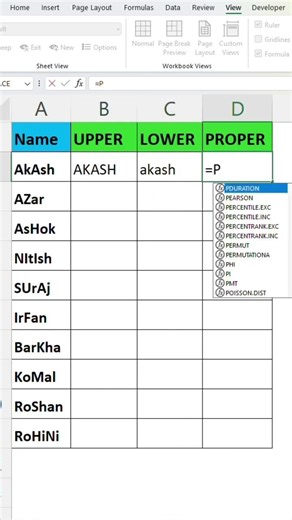 Top Excel Formulas You Must Know 🔥 | Smart MS Excel Formula Tricks for Beginners #spreadsheets