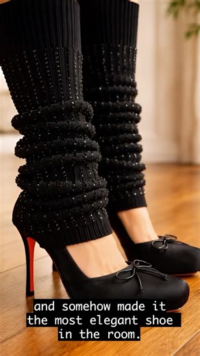 Louboutin put a legwarmer on a stiletto. It costs $1,795. And it works.