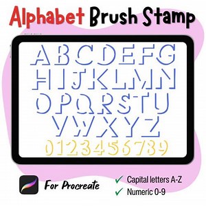 Shadow Alphabet Brush Stamps: Procreate Font (A-Z, 0-9) - Etsy Canada