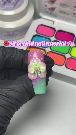 Stunning 3D Orchid Nail Tutorial
