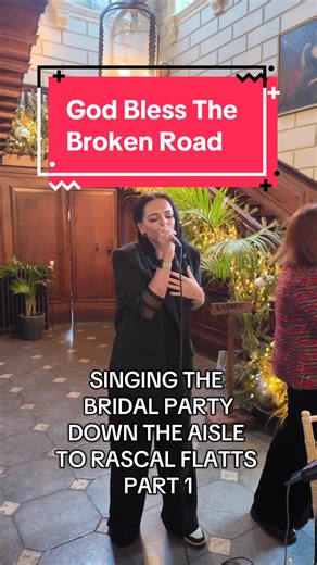 Love this song #godblessthebrokenroad #rascalflatts @Rascal Flatts #aislewalk #bridalparty #weddinggoals