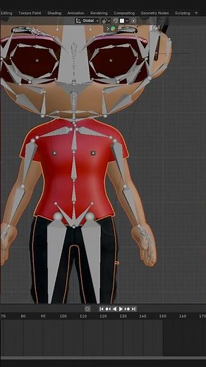 How to add Clothes to a rig in blender #blender3d #shorts #blendertutorial