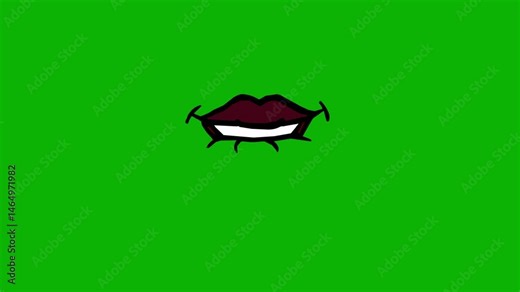 Bundle of Female Mouth Lip Sync On Green Screen 2D Animation, loopable animation sync | female cartoon lips syncs, speaking mouth lip | cartoon mouth lip sync | Mulitple female lip sync bulk