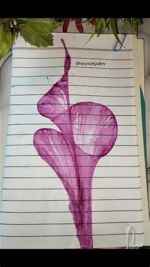 DIY THREAD ART ✨ String Pull Art 🩷 #shorts #paintingideas #easy #watercolor #thread #ytshorts