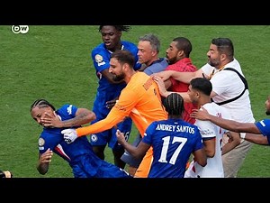 Luis Enrique hit Joao Pedro in the face as PSG and Chelsea got into it after the final