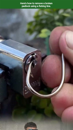 Here's how to remove a broken padlock using a fishing line.