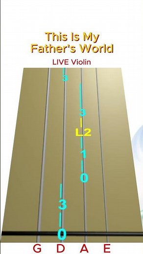 This Is My Father’s World 🌍 — LIVE Violin Tutorial | Animated Violin TAB | Hymn