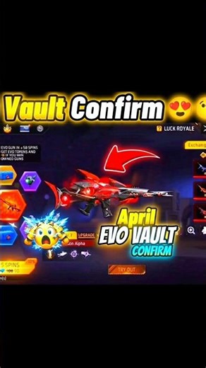 Next Evo Vault Confirm🤯😍 #shorts #freefire