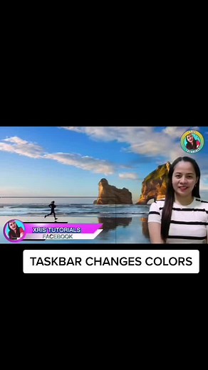 TASKBAR CHANGES COLORS #taskbar #windowstaskbar #windows #windows10 #windows11 #fyp #tutorial