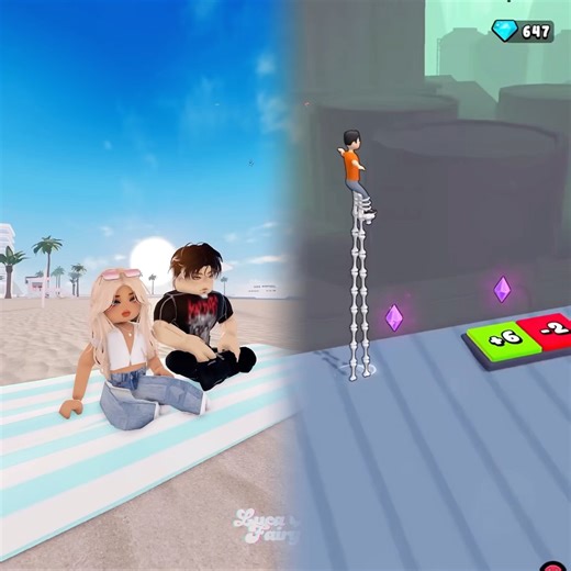 💗 School Love Beach Fun, Truth Or Dare 🏡 Roblox Story #roblox #shorts