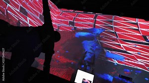 Art digital performance, dance experimental. A new kind of art, generative graphics. Interactive video installation. High technologies.