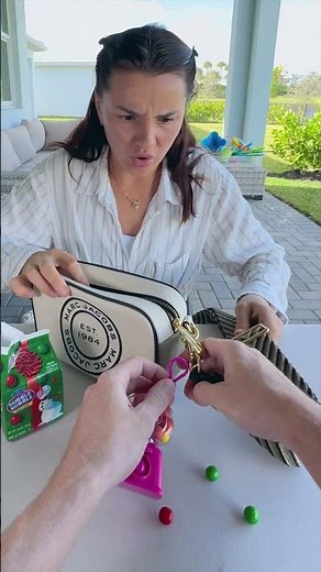 How to Properly Carry Chewing Gum in a Bag 😳🍬🤣 #shorts #khamitovy #martaandrustam