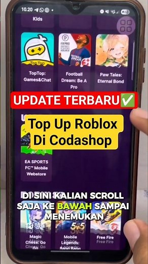 cara top up roblox di codashop #tutorialroblox #shorts