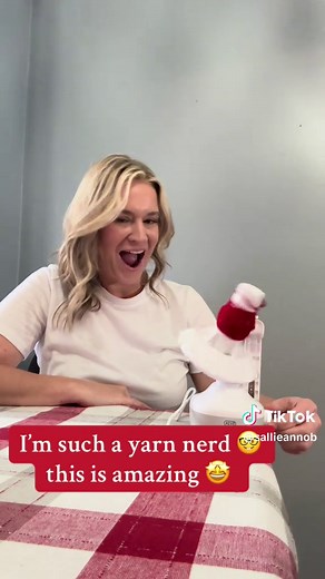 Crochet nerd 🤓 I’m in love with this thing 😂😂🤣🤣#crochetersoftiktok #organize #electricyarnwinder #crochet #fyp