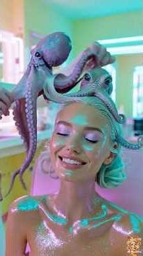 Alien Hair Salon Season 5, Ep. 5. Fun a the Salon. Pets, Humans and More ©AI Madness 2025 #shorts 👽